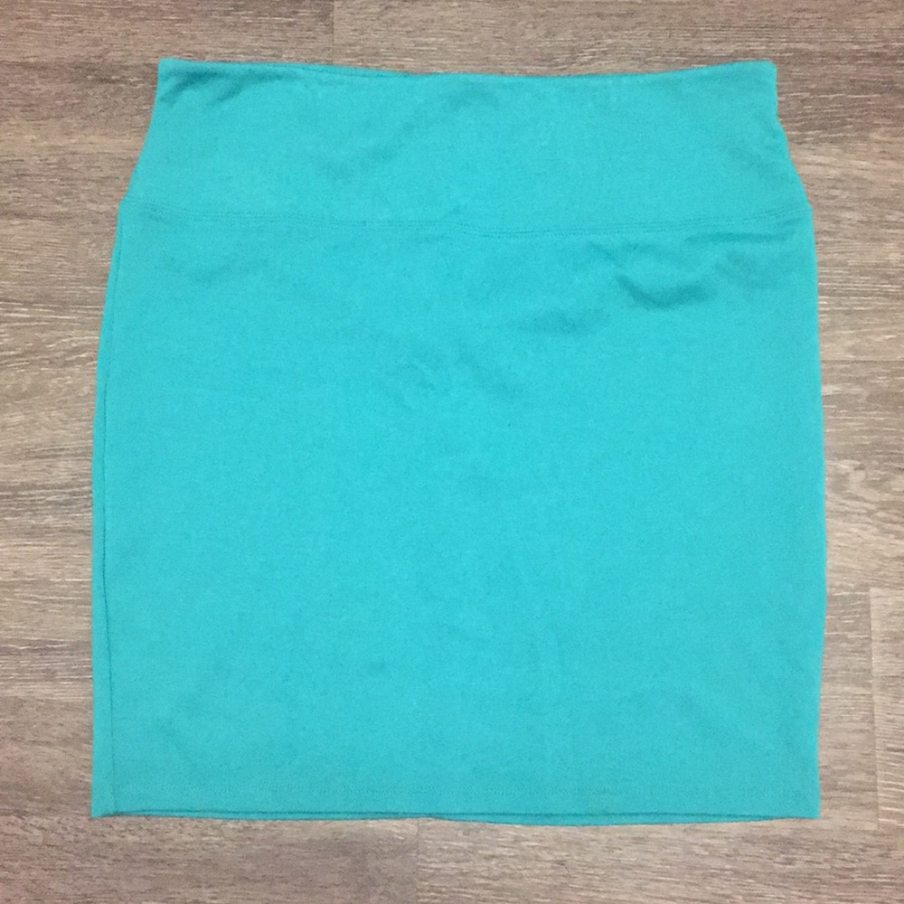 Aqua pencil skirt